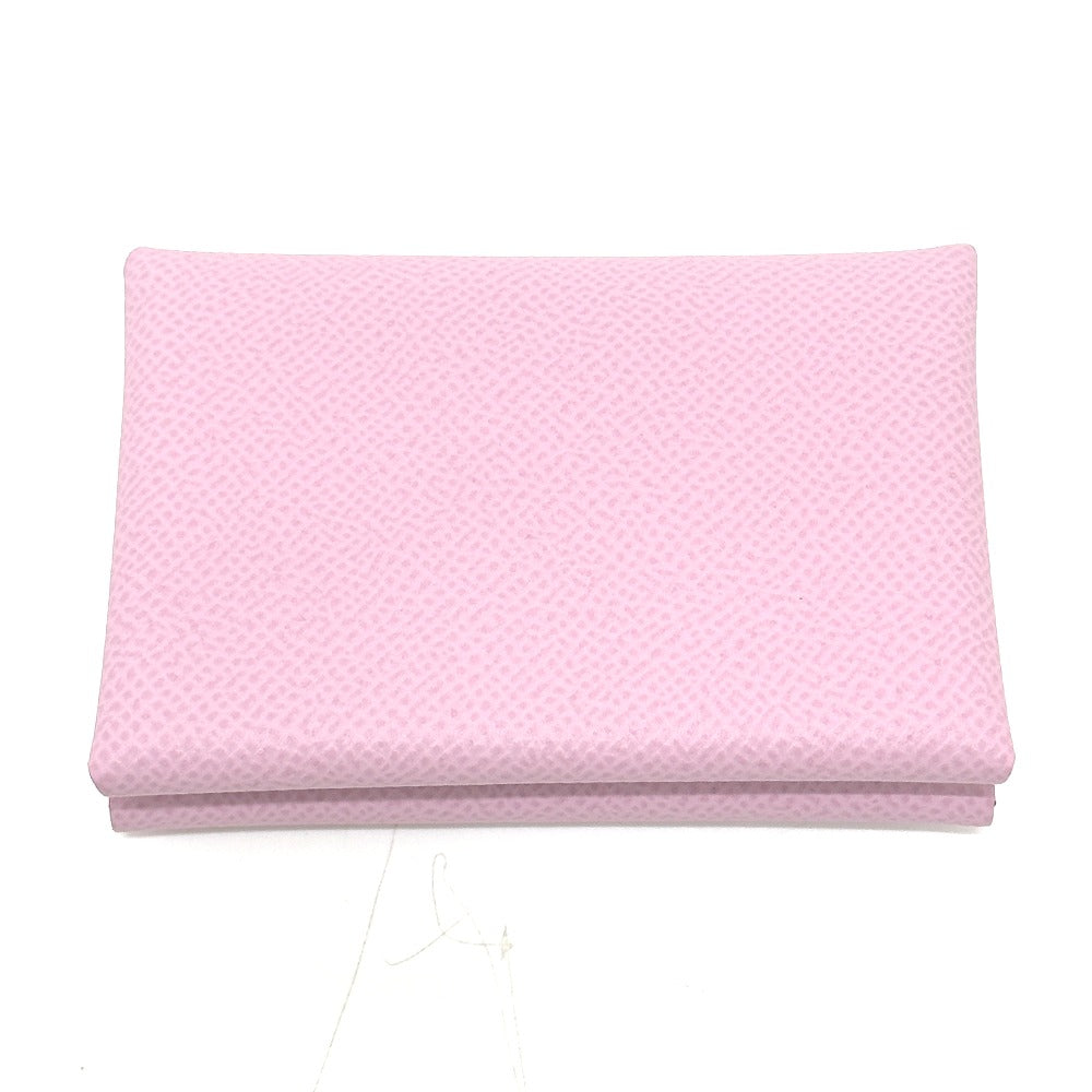 HERMES カルヴィデュオ カードケース 小銭入れ コインケース 2つ折り財布 ヴォーエプソン レディース モーヴシルベストル ピンク