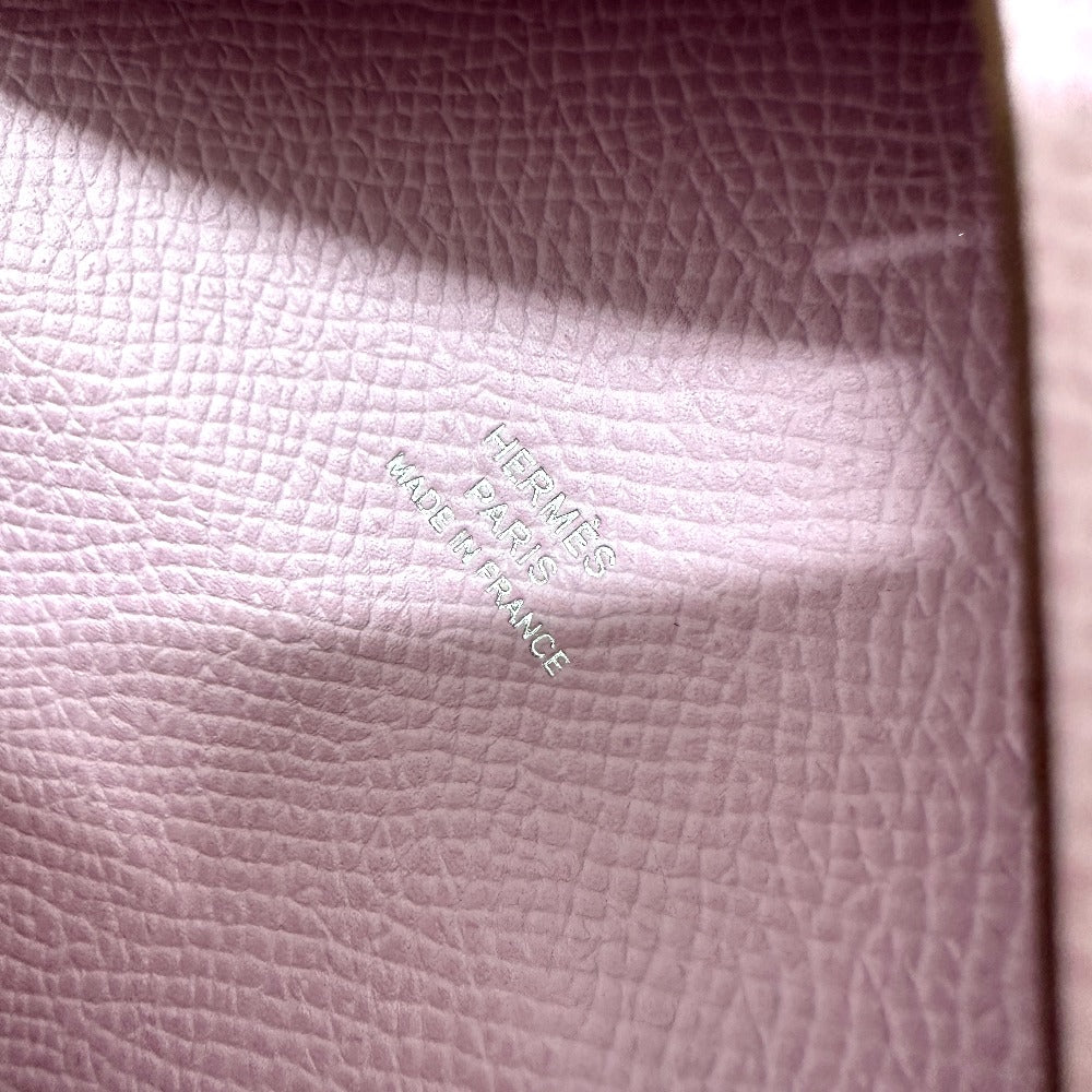 HERMES カルヴィデュオ カードケース 小銭入れ コインケース 2つ折り財布 ヴォーエプソン レディース モーヴシルベストル ピンク