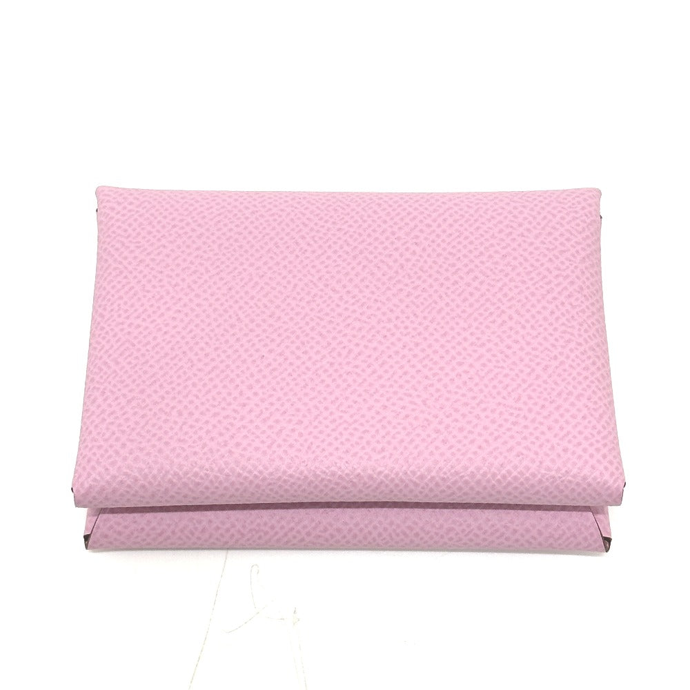 HERMES カルヴィデュオ カードケース 小銭入れ コインケース 2つ折り財布 ヴォーエプソン レディース モーヴシルベストル ピンク