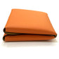 HERMES Calvi Duo Card Holder Coin Purse Wallet Two-fold Wallet Epsom Women's Orange x Lime Orange