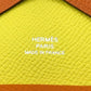 HERMES Calvi Duo Card Holder Coin Purse Wallet Two-fold Wallet Epsom Women's Orange x Lime Orange