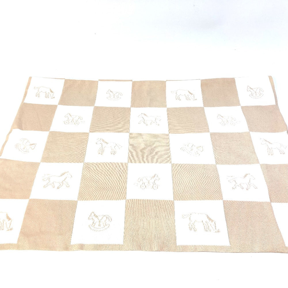 HERMES ベビー BABY 赤ちゃん アダダ 馬 毛布 インテリア 布団 ブランケット コットン キッズ ピンク - brandshop-reference