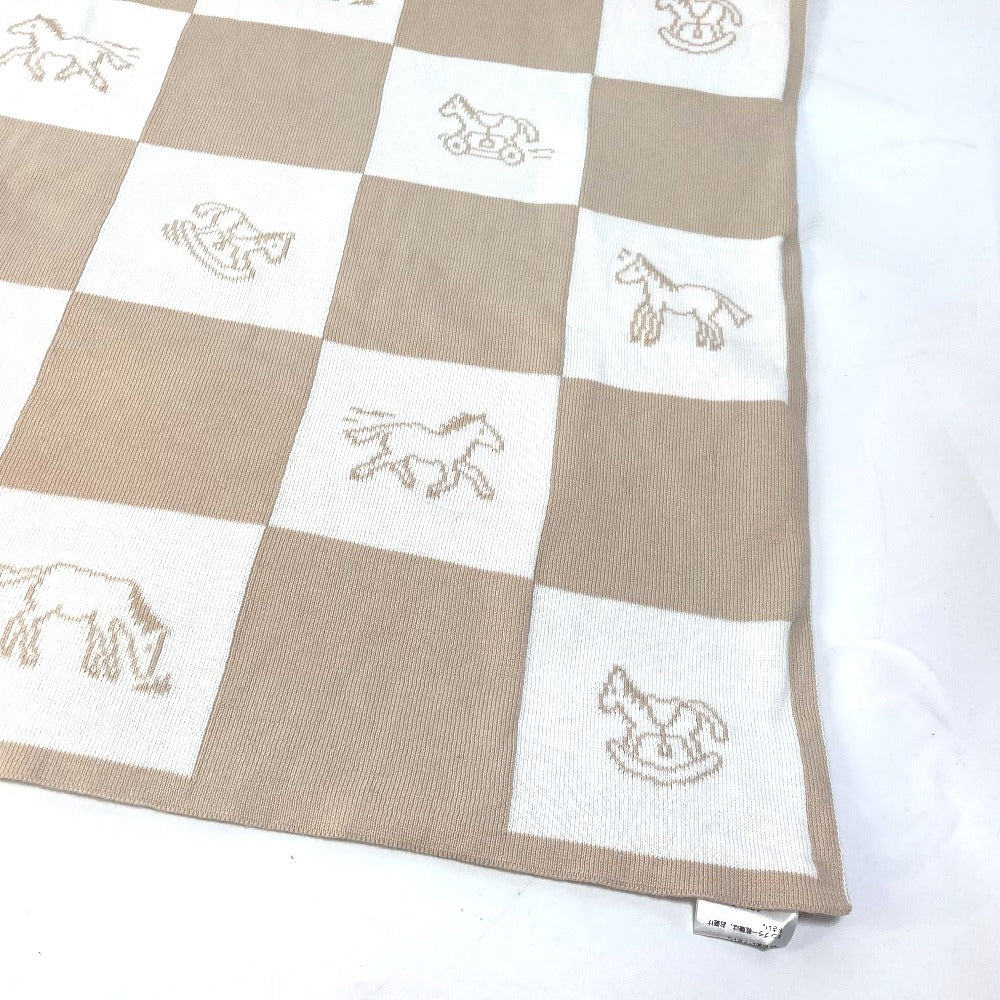 HERMES ベビー BABY 赤ちゃん アダダ 馬 毛布 インテリア 布団 ブランケット コットン キッズ ピンク - brandshop-reference