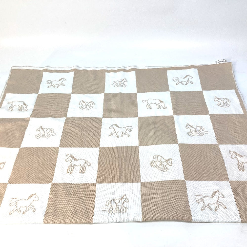 HERMES ベビー BABY 赤ちゃん アダダ 馬 毛布 インテリア 布団 ブランケット コットン キッズ ピンク - brandshop-reference