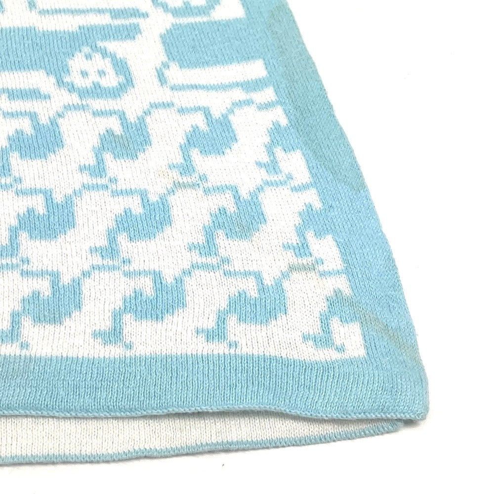 HERMES BABY 赤ちゃん ベビー アニマルロゴ インテリア ひざかけ 毛布 ブランケット コットン キッズ ブルー - brandshop-reference