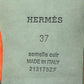 HERMES Oran Shoes, Shearling Fur Flat Sandals, Women's Orange