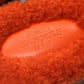 HERMES Oran Shoes, Shearling Fur Flat Sandals, Women's Orange
