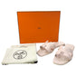 HERMES Oran Shoes Slippers Flat Sandals Leather Women's Rose Cancan (estimated) Pink