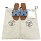 HERMES Oran H logo Shoes Denim Flat Mules Open Toe Sandals Denim / Leather blue 35 Used
