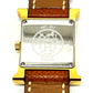 HERMES HH1.201 Hウォッチ クオーツ ウォッチ 時計 レザーベルト 腕時計 SS レディース ゴールド