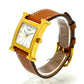 HERMES HH1.201 Hウォッチ クオーツ ウォッチ 時計 レザーベルト 腕時計 SS レディース ゴールド