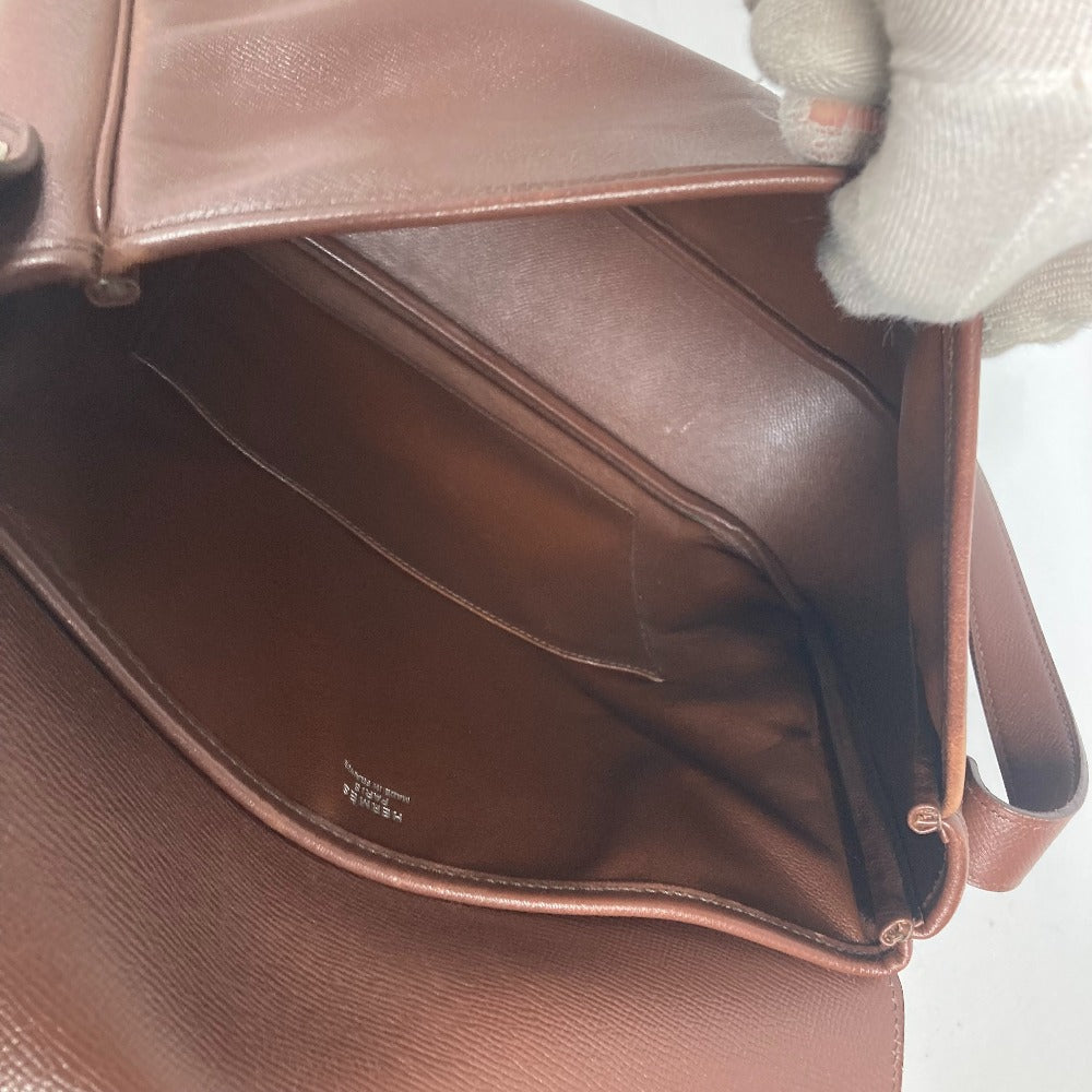 HERMES クリスティーヌ カバン 肩掛け フラップ ショルダーバッグ レザー ユニセックス ブラウン - brandshop-reference