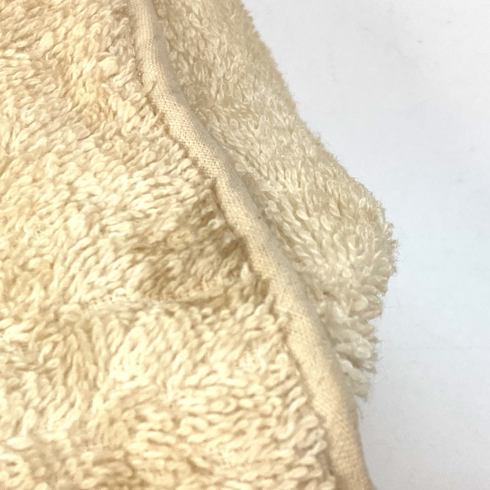 HERMES Clutch Bag with Logo, Makeup Pouch, Pile Fabric, Women's, Beige