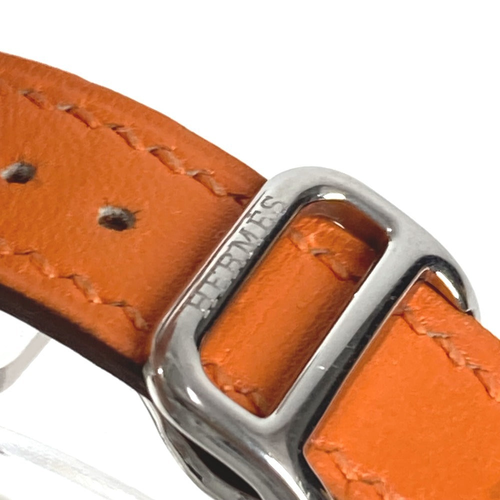 HERMES HA3.210 アーネ レディースウォッチ ウォッチ 時計 革ベルト レザー 腕時計 レザー レディース オレンジ