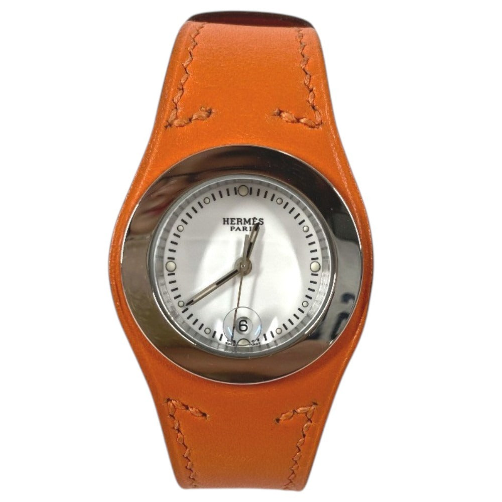 HERMES HA3.210 アーネ レディースウォッチ ウォッチ 時計 革ベルト レザー 腕時計 レザー レディース オレンジ