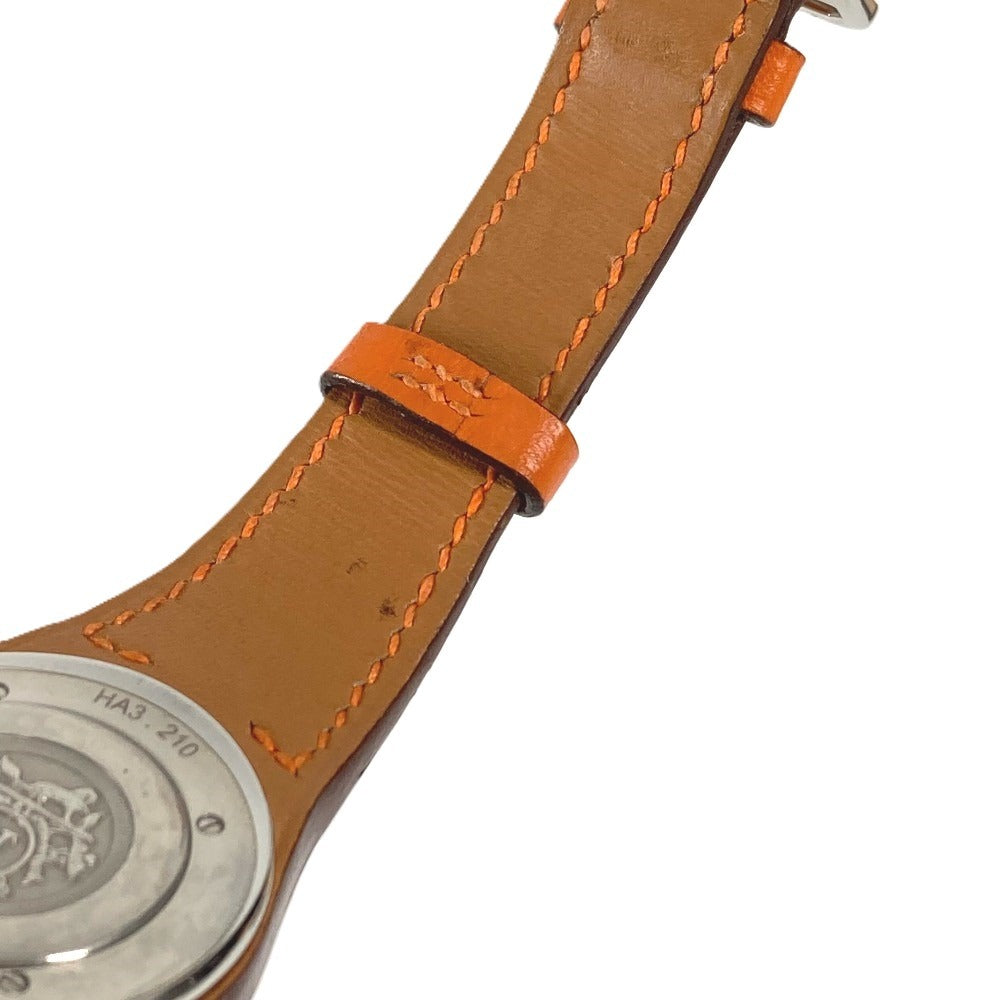 HERMES HA3.210 アーネ レディースウォッチ ウォッチ 時計 革ベルト レザー 腕時計 レザー レディース オレンジ