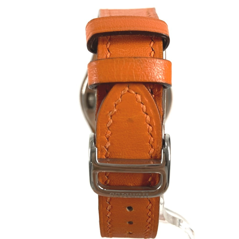HERMES HA3.210 アーネ レディースウォッチ ウォッチ 時計 革ベルト レザー 腕時計 レザー レディース オレンジ