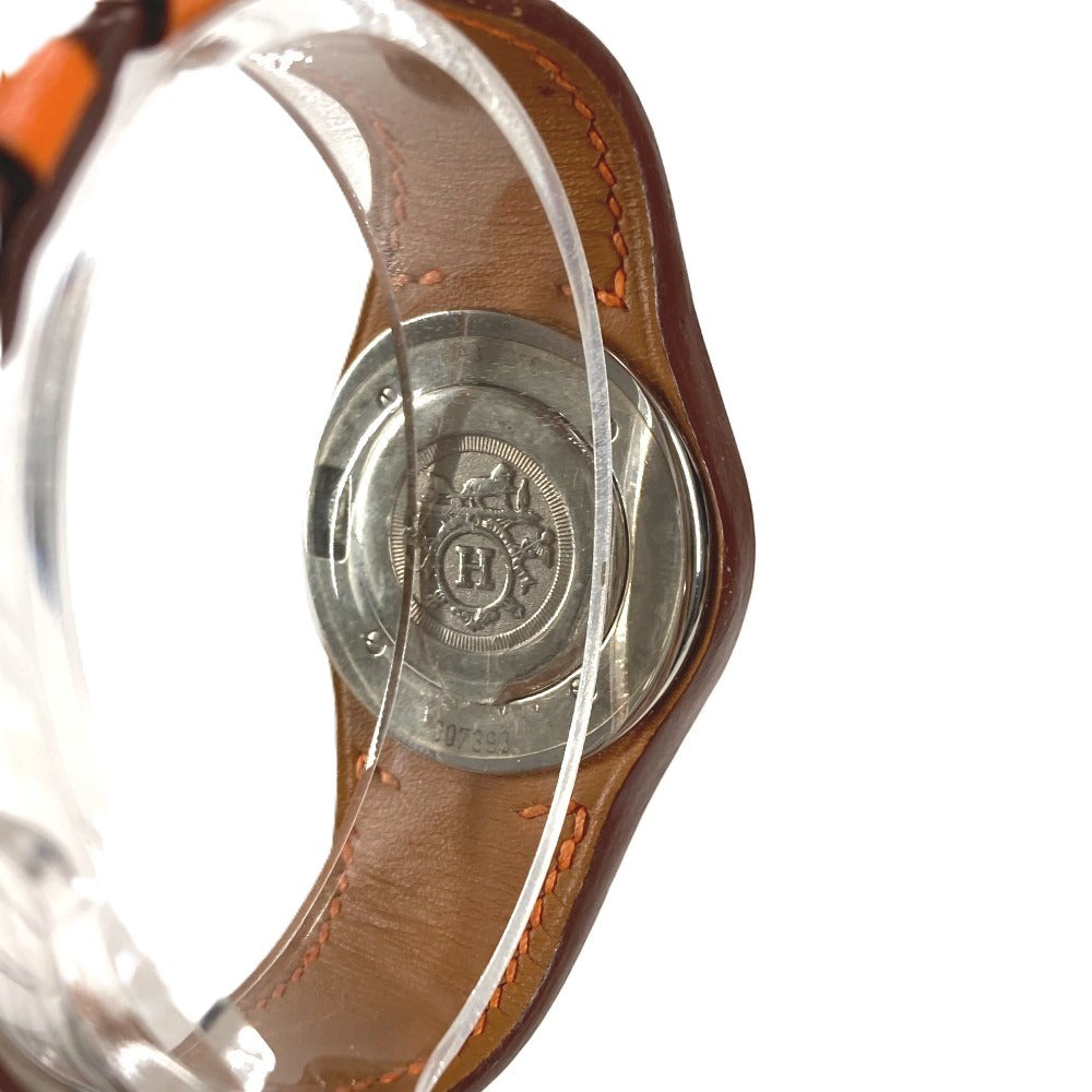 HERMES HA3.210 アーネ レディースウォッチ ウォッチ 時計 革ベルト レザー 腕時計 レザー レディース オレンジ