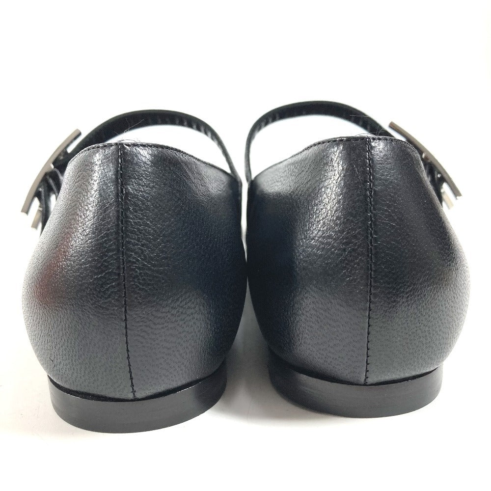 HERMES Jane Ballet Flats, Shoes, Leather Shoes, Leather, Women's, Black Black