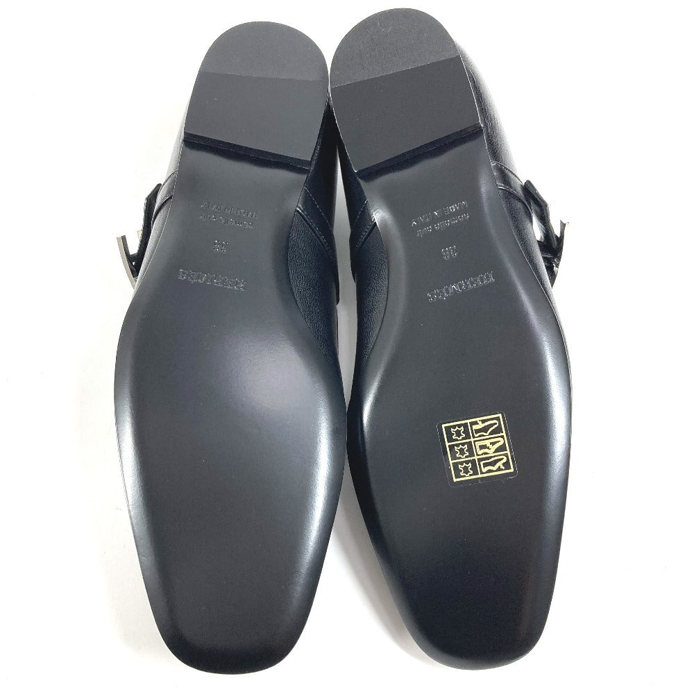 HERMES Jane Ballet Flats, Shoes, Leather Shoes, Leather, Women's, Black Black