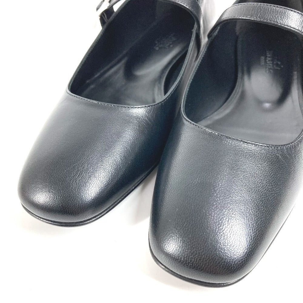 HERMES Jane Ballet Flats, Shoes, Leather Shoes, Leather, Women's, Black Black