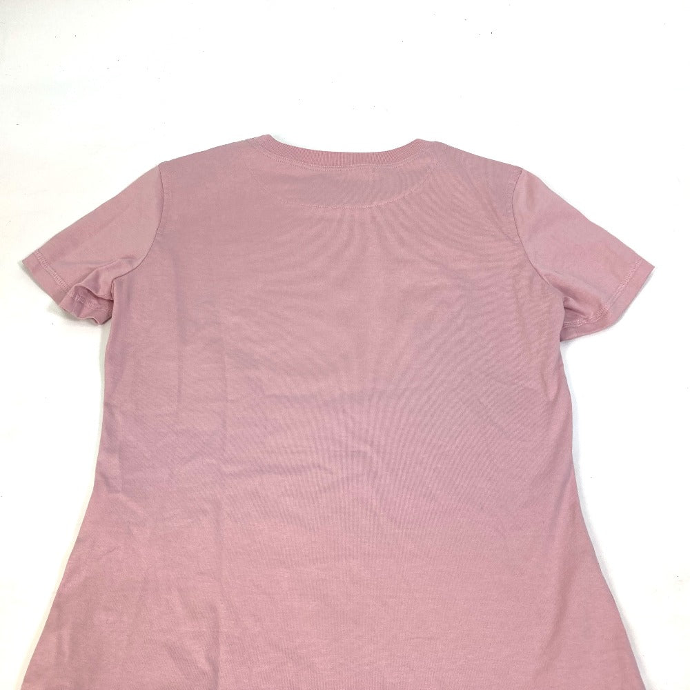 HERMES 22SS Cartouche Micro Apparel Top, Short Sleeve Cotton T-Shirt, Pink, Women's