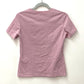 HERMES 22SS Cartouche Micro Apparel Top, Short Sleeve Cotton T-Shirt, Pink, Women's