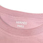 HERMES 22SS Cartouche Micro Apparel Top, Short Sleeve Cotton T-Shirt, Pink, Women's