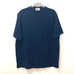 HERMES Men's Navy Short Sleeve T-Shirt with H Embroidery and Pocket, Cotton