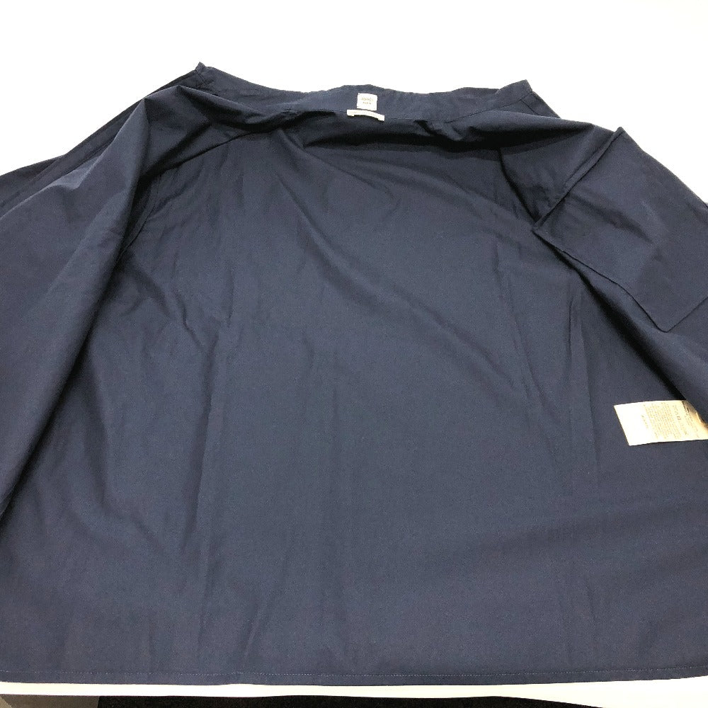 HERMES 23SS Serie Button Zip-Up Apparel Long Sleeve Shirt, Cotton, Women's, Navy