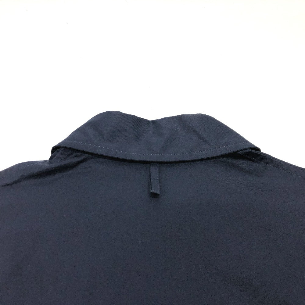 HERMES 23SS Serie Button Zip-Up Apparel Long Sleeve Shirt, Cotton, Women's, Navy