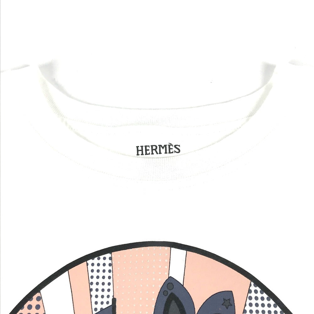 HERMES ロゴ マイクロカルトゥッシュ アパレル トップス 半袖Ｔシャツ コットン レディース