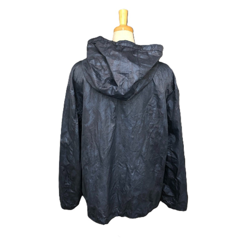 HERMES 2025年モデル ジップアップ フード ジャケット ジャケット ポリエステル メンズ ネイビー