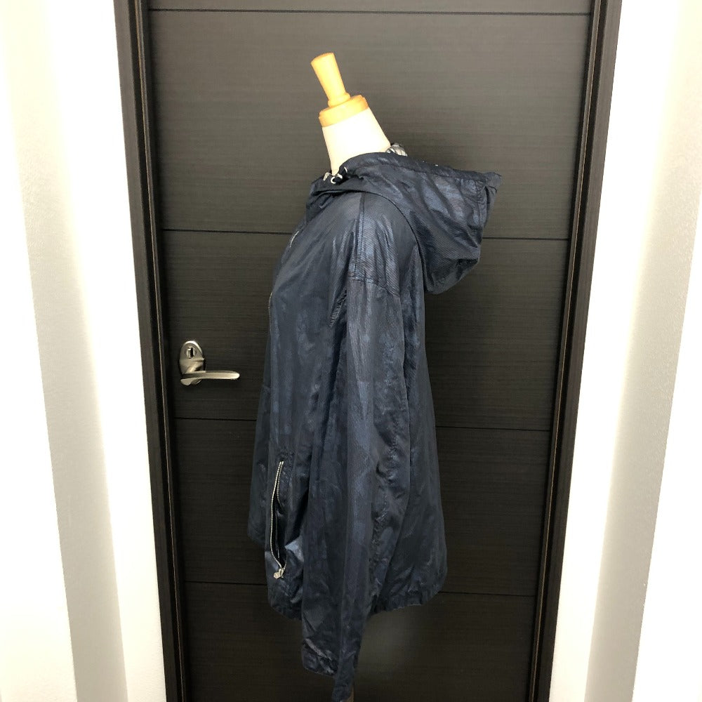 HERMES 2025年モデル ジップアップ フード ジャケット ジャケット ポリエステル メンズ ネイビー