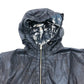 HERMES 2025 Men's Navy Zip-Up Hooded Jacket, Polyester