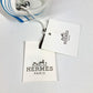 HERMES H logo line apparel apparel top shirt collared cotton polo shirt men's white