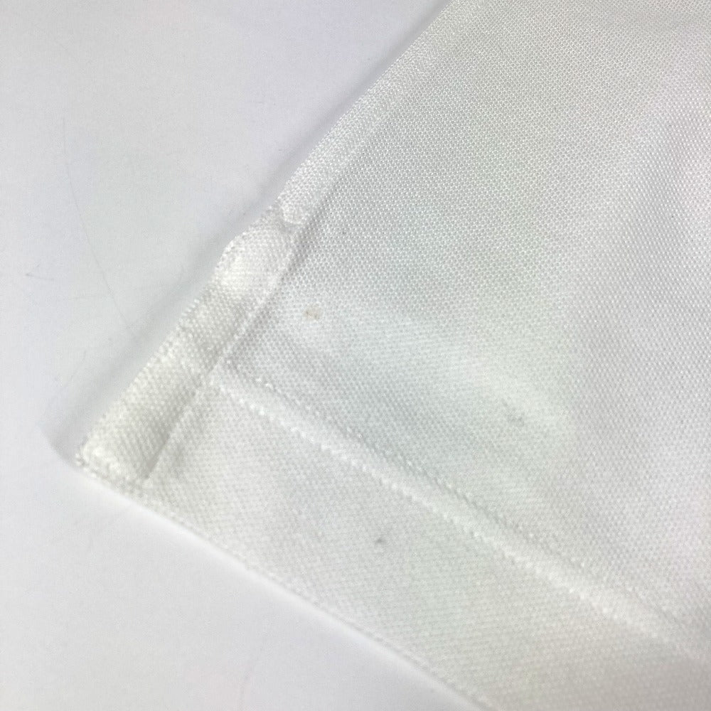 Hermes H Logo Line Line Lengan Pendek Shirt Shirt Collared Polo Shirt Cotton Men's White