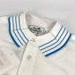 Hermes H Logo Line Line Lengan Pendek Shirt Shirt Collared Polo Shirt Cotton Men's White