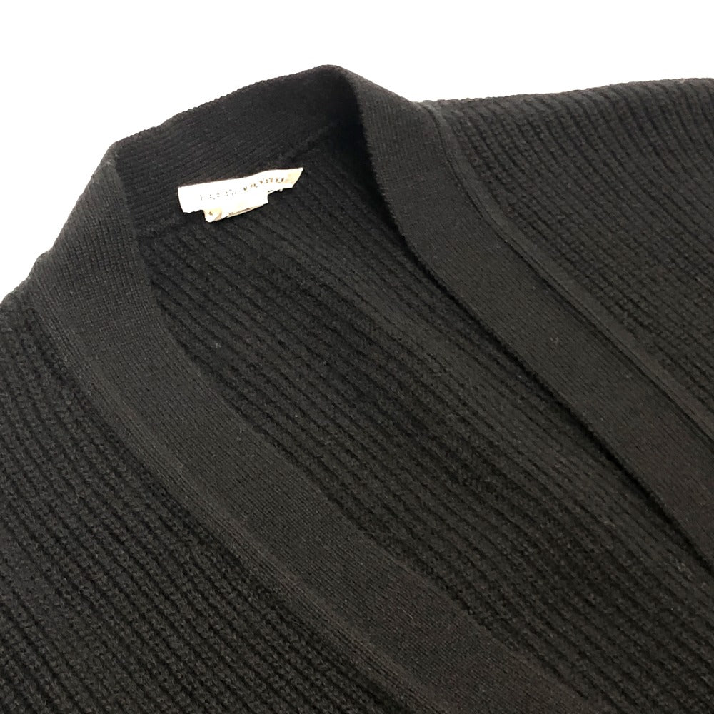 HERMES セリエボタン アパレル ニット ロングカーディガン 長袖 Vネック カーディガン カシミヤ レディース ブラック