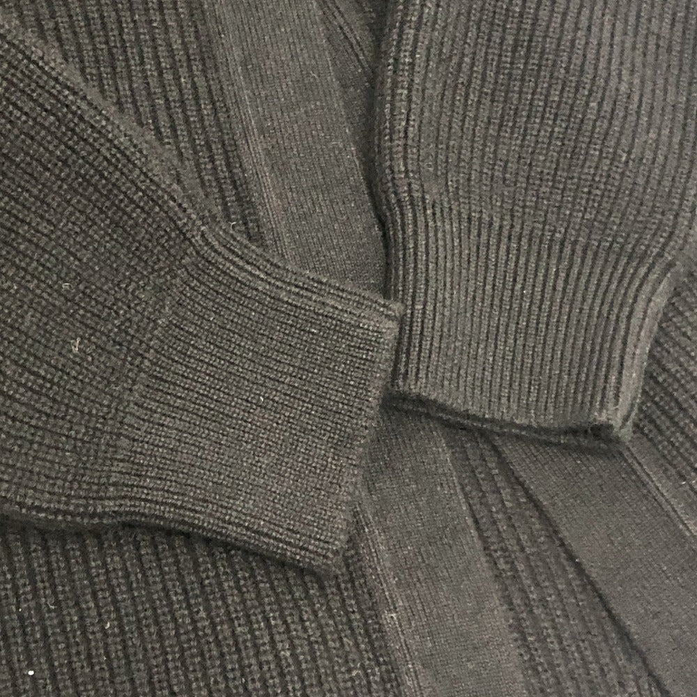 HERMES セリエボタン アパレル ニット ロングカーディガン 長袖 Vネック カーディガン カシミヤ レディース ブラック