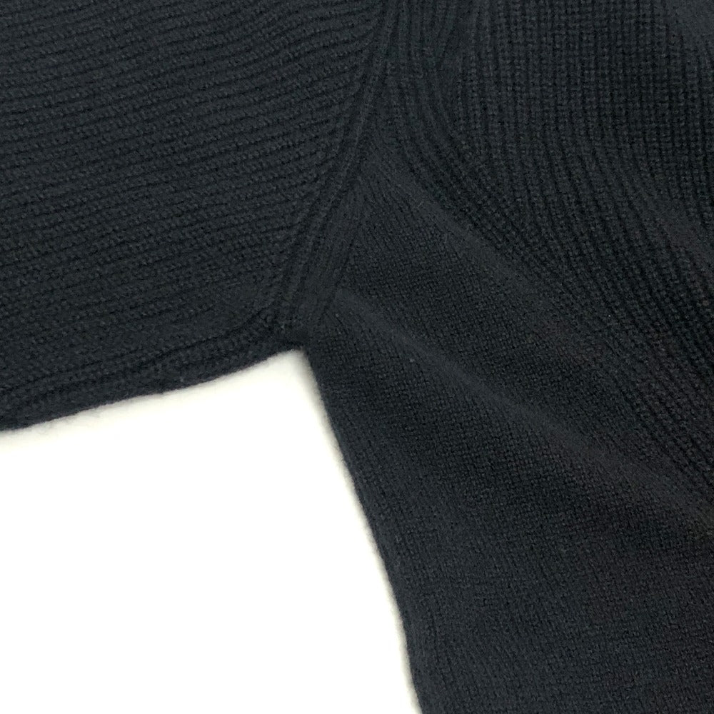 HERMES セリエボタン アパレル ニット ロングカーディガン 長袖 Vネック カーディガン カシミヤ レディース ブラック