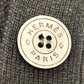 HERMES セリエボタン アパレル ニット ロングカーディガン 長袖 Vネック カーディガン カシミヤ レディース ブラック