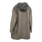 HERMES PT9617 チェスター アパレル 服 ナイロンフード付き アウター ロングコート ウール メンズ グレージュ グレー
