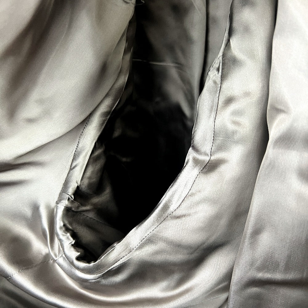 HERMES PT9617 チェスター アパレル 服 ナイロンフード付き アウター ロングコート ウール メンズ グレージュ グレー