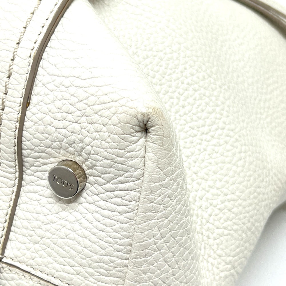TOD’S ダブルT 2WAY カバン バッグ ショルダー 斜め掛け トートバッグ レザー レディース ホワイト