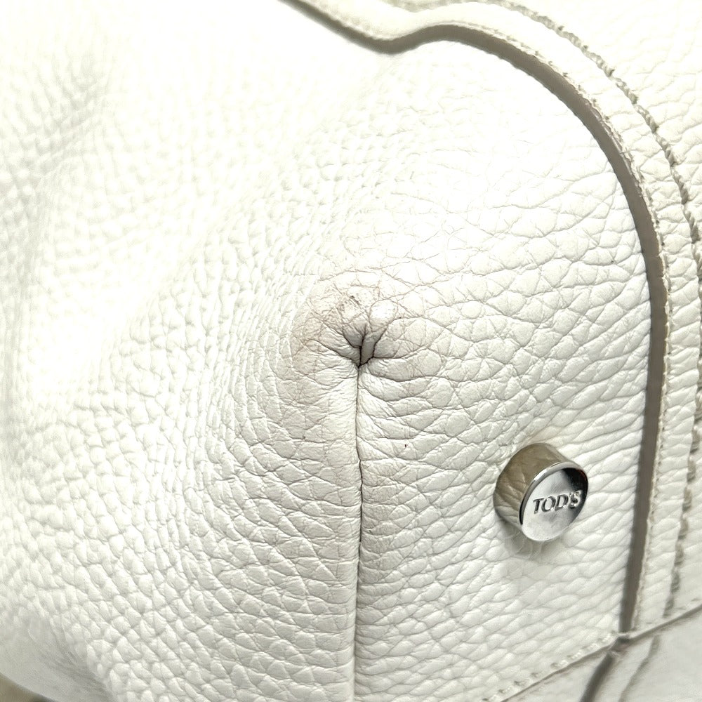TOD’S ダブルT 2WAY カバン バッグ ショルダー 斜め掛け トートバッグ レザー レディース ホワイト