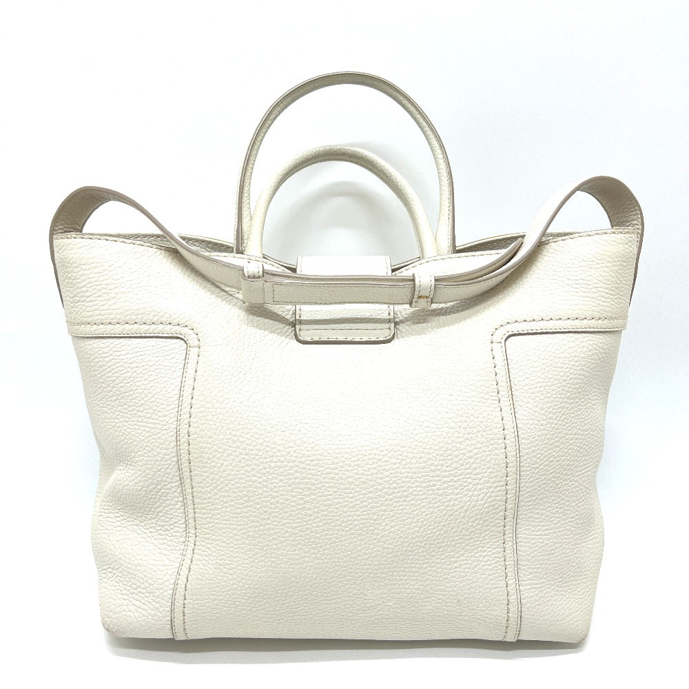 TOD’S ダブルT 2WAY カバン バッグ ショルダー 斜め掛け トートバッグ レザー レディース ホワイト