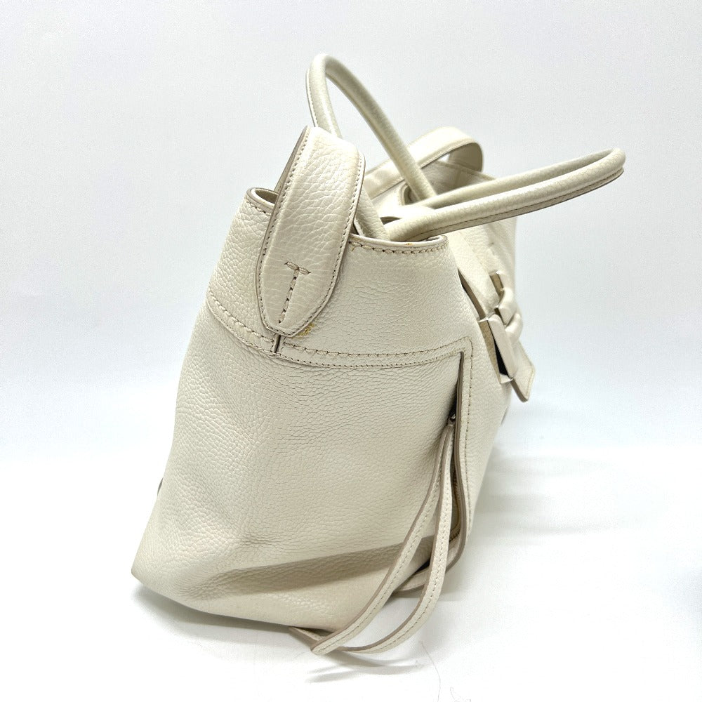 TOD’S ダブルT 2WAY カバン バッグ ショルダー 斜め掛け トートバッグ レザー レディース ホワイト