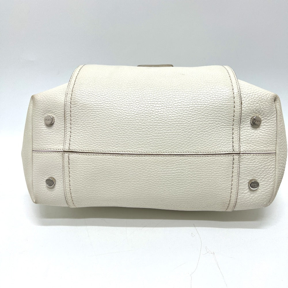 TOD’S ダブルT 2WAY カバン バッグ ショルダー 斜め掛け トートバッグ レザー レディース ホワイト