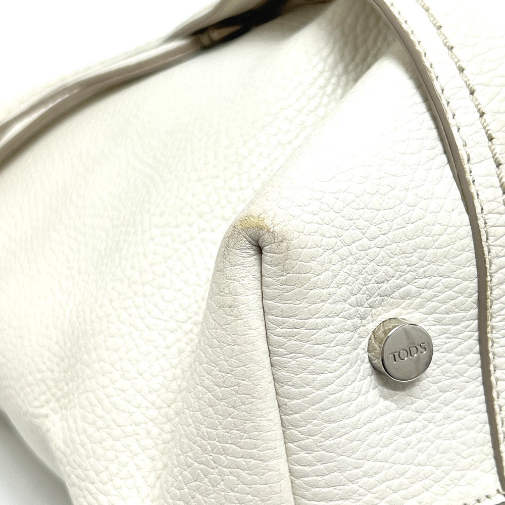 TOD’S ダブルT 2WAY カバン バッグ ショルダー 斜め掛け トートバッグ レザー レディース ホワイト